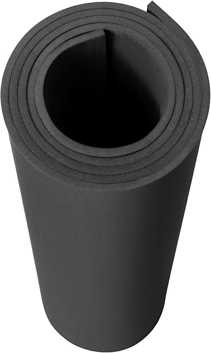 AMZQNART EVA Foam, Cosplay Foam Roll, Size 5mm Thick 39 x 59in (16sqft) Suitable for Large Foam Cosplay Modeling, DIY Projects, Crafts, Ultra High Density 90 kg/m3. Black