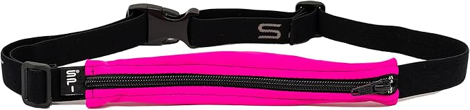 SPIbelt Running Belt Original for Women Men, Phone Holder for Running, Running Fanny Pack, Holder for Phone, Running Waist Pack, Adjustable Waist, [Fits All Phones]. Fuchsia with Black Zipper