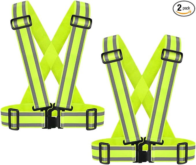 High Visibility Safety Vest(2PACK)|Reflective Running Gear for Walking,Cycling,Construction,Motorcycle|Men,Women (2, XXL-yellow)