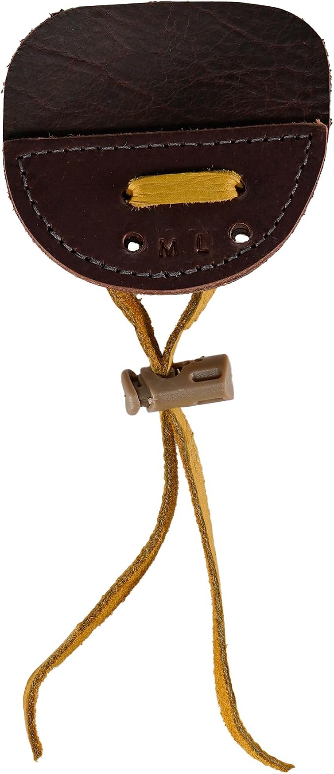 Hornet 3-Under Bison Tab – Handmade Leather Finger Tab for Traditional Archery, USA Made - Available in Medium, Large, Left and Right Hand