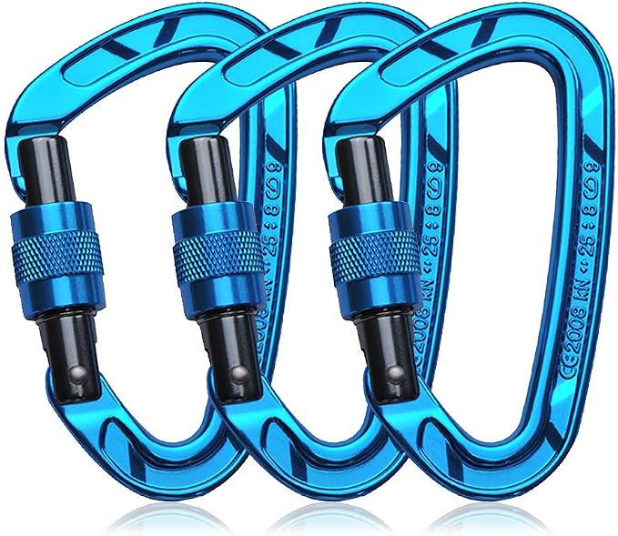 KAILAS Locking Carabiner CE Certified Oval Constructed Rock Climbing Mountaineering Rescure Standard Alumimun 25KN
