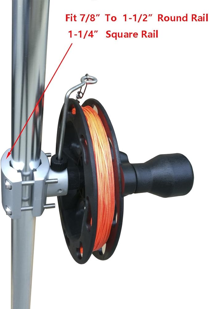 Brocraft Rail Mount Manual Planer Reel/Rail Mount Reel/Rail Mount Teaser Reel/Planer Downrigger