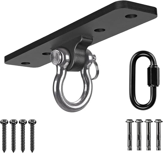 Dolibest Ceiling Mount Swing Hanger Heavy Duty Swing Set Hook for Porch Swing Hammock Chair Yoga Silk Suspension Straps Gymnastic Ring, Wall Anchor for Resistance Bands (900LB)