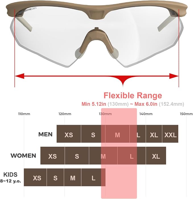 HTS HUNTERSKY S53 Anti Fog Tactical Shooting Range Safety Glasses ANSI Z87.1 Ballistic Eye Protection Hunting Airsoft Riding
