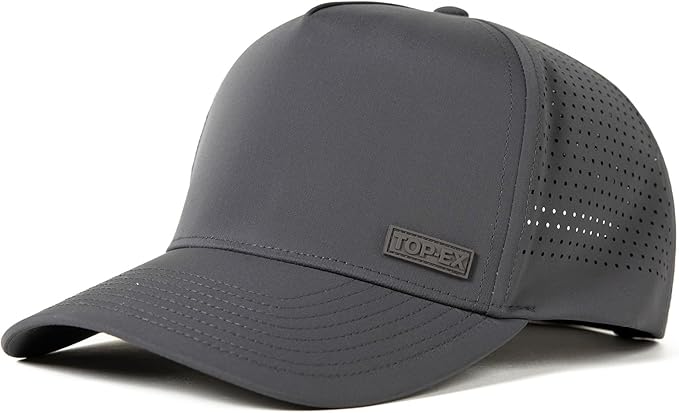 TOP-EX Performance Baseball Hat for Men Water Resistant Golf Cap Running Cooling Snapback Laser Perforated