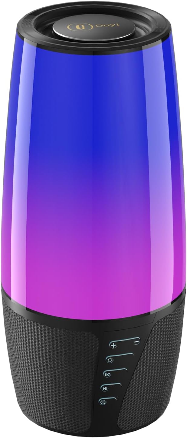 Bluetooth Speaker with Lights 40W 360° Stereo, Bluetooth 5.3 (100ft), IPX6 Waterproof, 9 Color LED, 12H Playtime (5600mAh) - Home/Outdoor/Party/Beach, Ideal Birthday (Colorful)