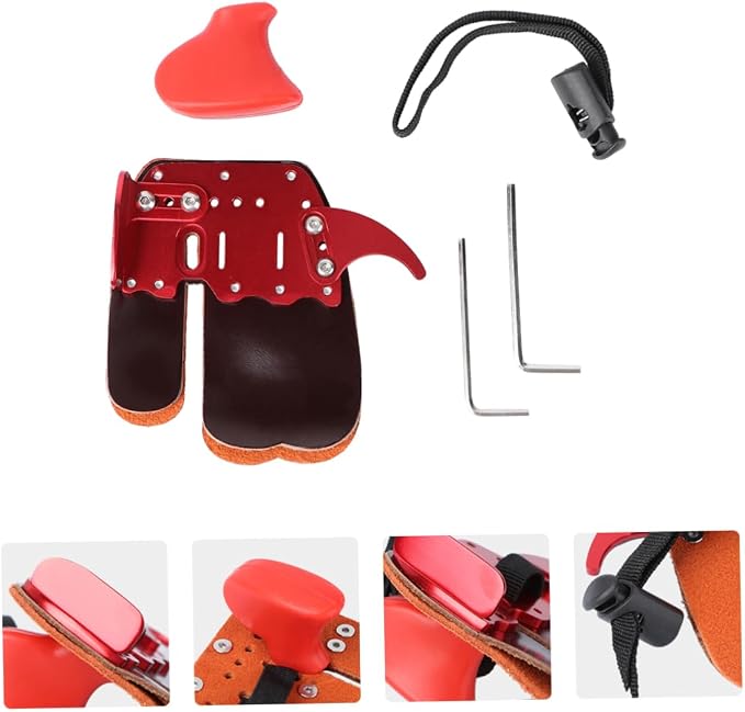 Milisten 2 Pcs Finger Sleeve Archery Bowstring Saver Arrow Finger Guard Protective Gear Aluminum Leather Durable Design