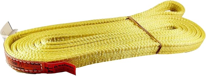 DD Sling 1" x 16' Nylon Endless Lifting Sling – USA Made, 6,400 lb Vertical, 5,100 lb Choker, 12,800 lb Basket – 2 Ply Heavy Duty 900 Webbing, Type 5 Endless Rigging Sling