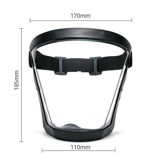 Anti-Fog Full Face Active shields Protection Visible Expression Transparent Breathable Comfortable Adults Reusable (Blue, 5PCS)