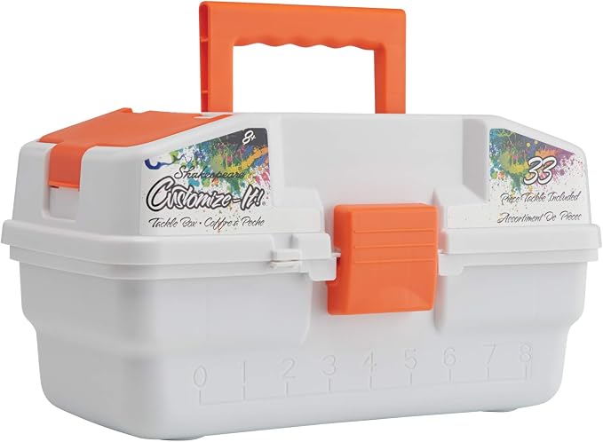 Shakespeare Customize-It Tackle Box, Kids Tackle Box with Tackle Included