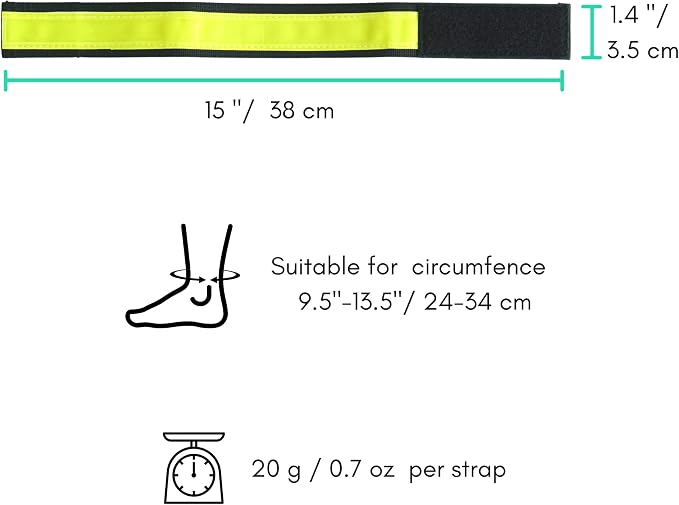 Vincita Reflective Bands - Highly Visible Safety Reflective Bands for Cycling, Walking, Running, and Hiking - Suitable with Molle Webbing On Backpack (Pair of 2)