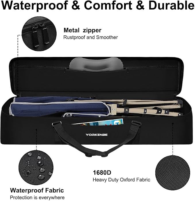 Camp Kitchen Organizer & Camping Chair Replacement Bag, with Hanging Hooks & Large Zipper Mouth, Multi-pocket Waterproof Camping Storage for Travel Outdoor Camping