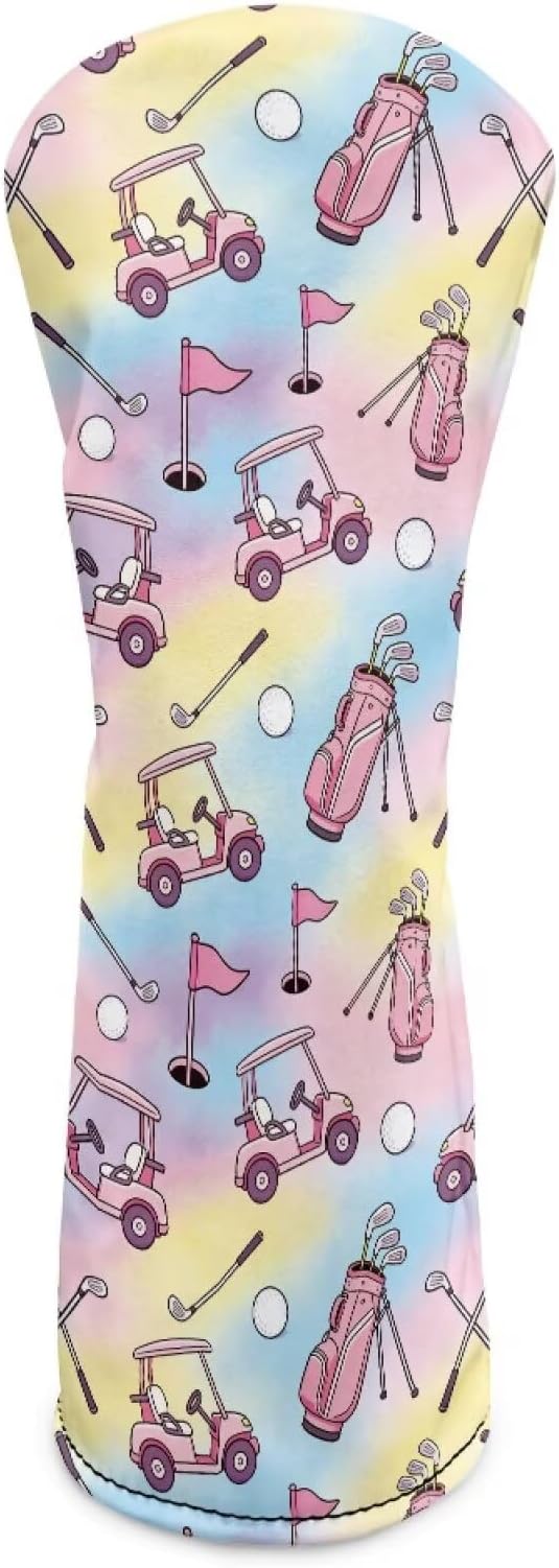 Rnyleeg Golf Club Head Covers for Women Driver Head Cover Leather Fairway Wood Headcover Hybrid Headcovers for Golf Clubs