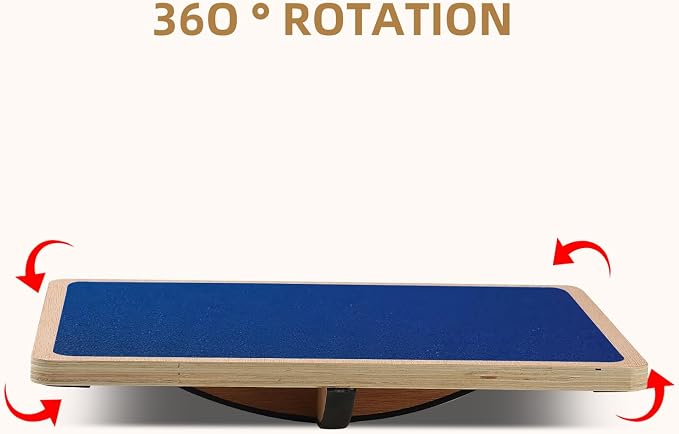 Juoe 360° Non-Slip Balance Board Professional Wobble Board for Adults,up to 350 Ibs for Physical Therapy,Under Desk,Core Strength, Stability,Office Wobble Boards