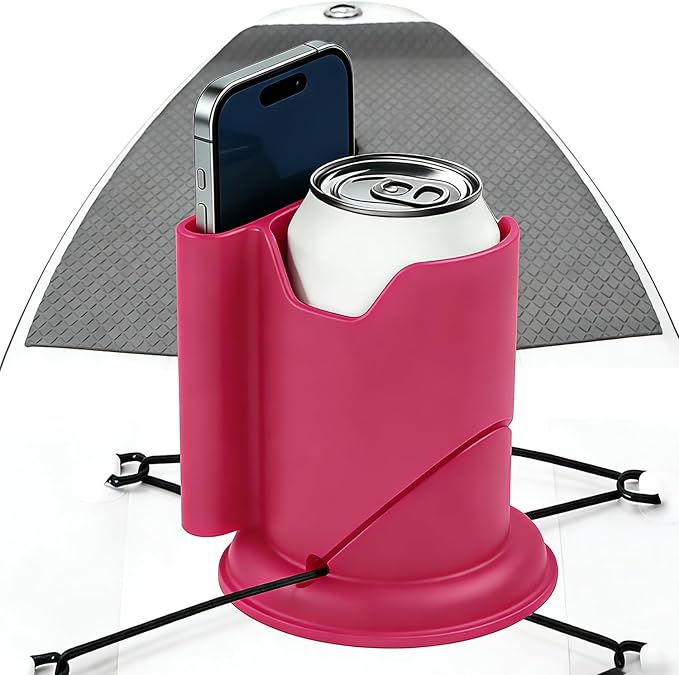 Paddle Board Cup Holder, 2-in-1 Kayak Cup Holder, Thickened Base Increased Stability, Paddle Board Accessories for SUPs, Canoes, Surfboards, Boats