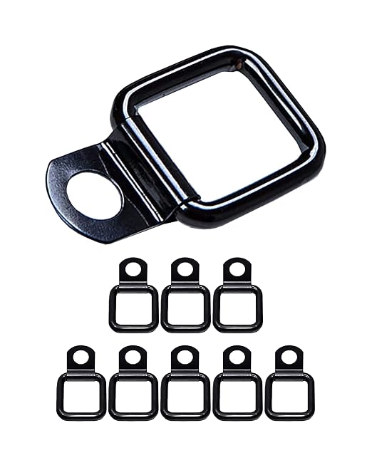 Tie Down D Ring Set, Easy-to-Install Truck Tie Downs, Compatible w/Cargo Cover Mounts, Heavy-Duty Bronco Accessories for Pickups, Trailers, Truck, Trailer, Camper, Boat and More, 8 Pack - GPCA