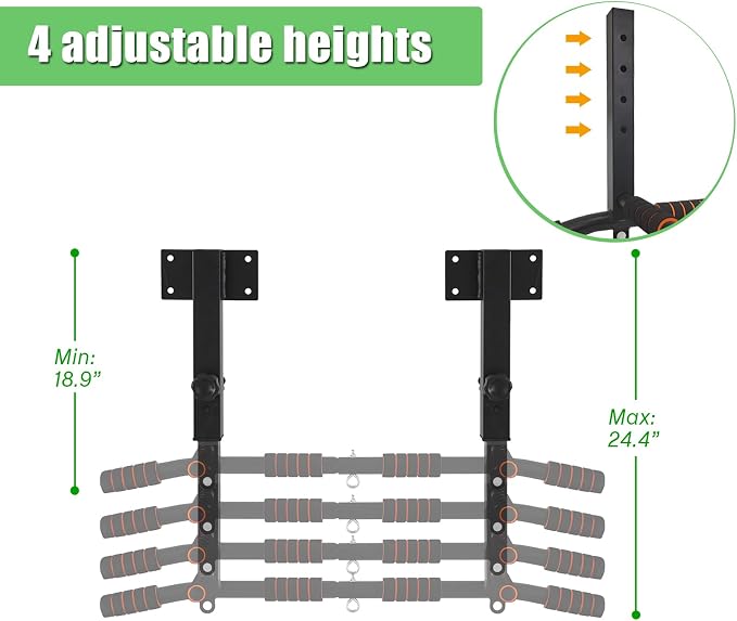 Wall Mount Pull Up Bar Wall Mounted Body Press Pull Up Bar Gym Chin-Up for Upper Body Workout