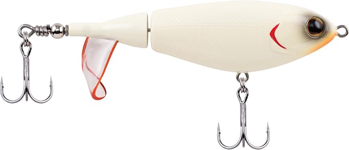 Berkley Choppo Topwater Fishing Lure, HD Golden Shiner, Size 105, Cupped Propeller Tail for Balance of Sound and Spray, Equipped with Sharp Fusion19TM Hook