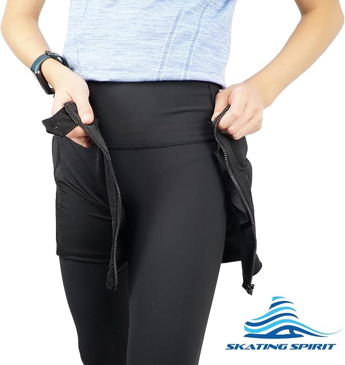 Skating Spirit Zip-on Zip-Off Padded Shorts Protective Crash Pants Tailbone Hip Butt Pad for Skating Skateboarding Skiing