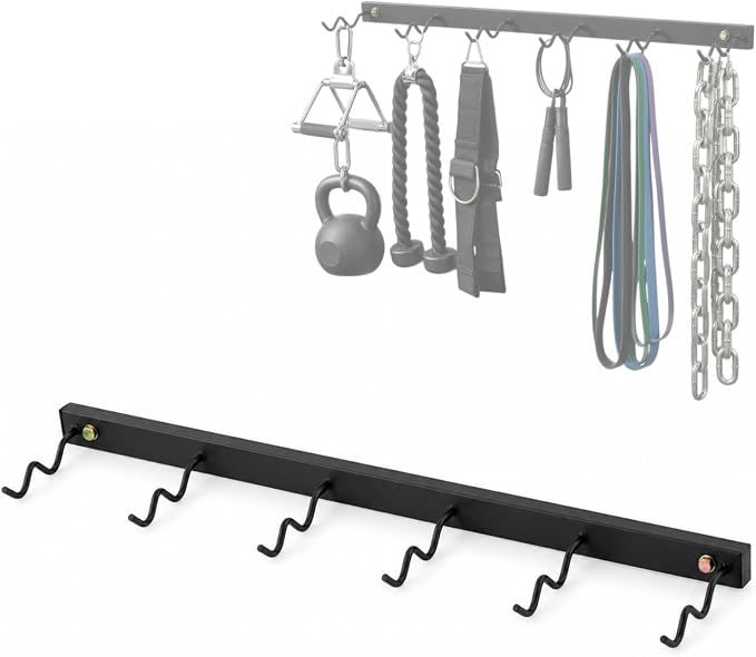 Cable Attachment Storage Rack, LAT Pulldown Bar Holder, Home Gym Organizer for Cable Handles and Attachments