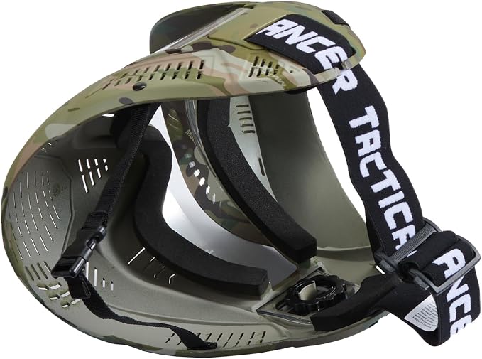 Lancer Tactical High Strength Polyethylene Full Face Airsoft Paintball Mask with Visor