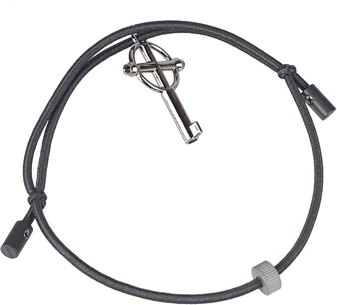 Escape Bracelet with Cross Universal Round Handcuff Key & Tungsten Bead - Car Window Breaker Wrist Strap Emergency Rescue Tool, Shatter Tempered Safety Glass
