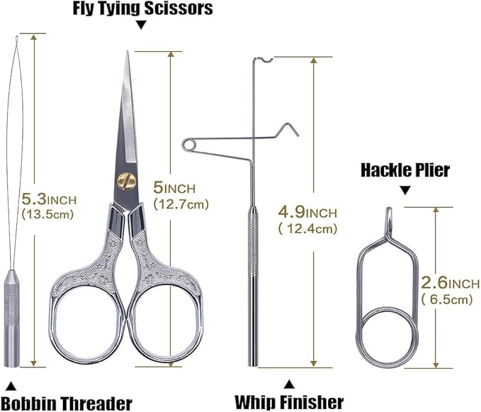 XFISHMAN Fly-Tying-Kit-with-Tools-Materials Fly-tieing-Starter-kit for Fly Fishing Lure Building jig Making Set
