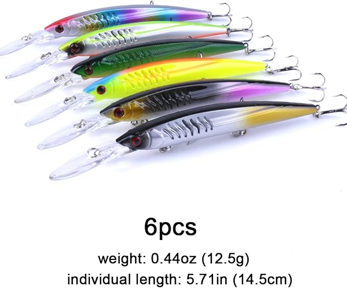 Fishing Lures Kit Minnow Popper Crank Baits Freshwater Bass Fishing Baits Set