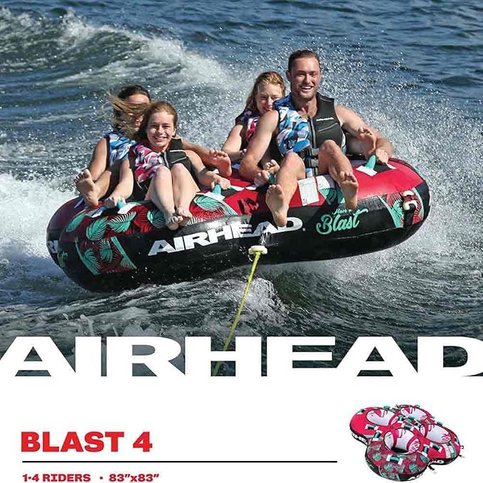 AIRHEAD Blast Towable Tube for Boating with 1-4 Rider Options