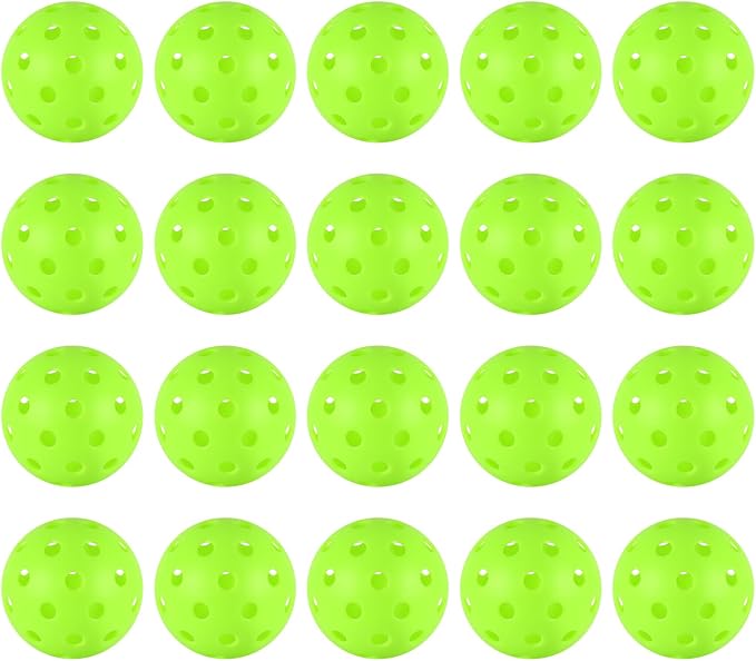 4/6/12/20/50/100 pcs Pickleball Balls,40 Hole Outdoor Pickleball Balls,8mm Precision Drilled-Spaced Pickle Ball Set-Profession Plastic Ball for Pickleballs Paddles and Indoor Floor Sport Court