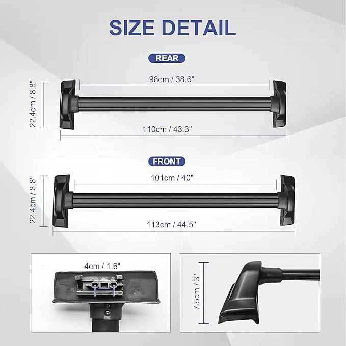 MOSTPLUS Roof Rack Cross Bar Rail Compatible with Honda CRV 2007 2008 2009 2010 2011 Cargo Racks Rooftop Luggage Canoe Kayak Carrier Rack