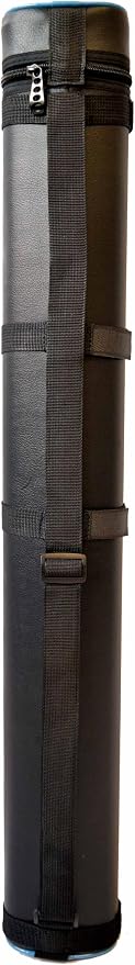 HAN'S DELTA 2x2 Hard Pool Cue Billiard Stick Carrying Case, (Several Colors Available) (Piping Blue)