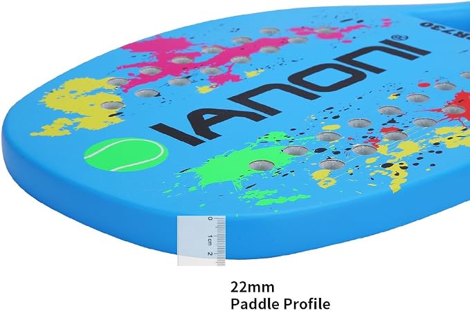 ianoni Beach Tennis Racket,Carbon Fiber Grit Face with EVA Memory Foam Core Beach Tennis Racket