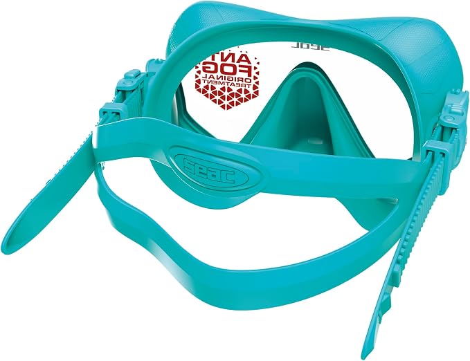 SEAC Pura – Frameless Single-Lens Silicone Diving Mask | Antifog Low Volume Mask for Diving and Snorkeling with 3D Buckle