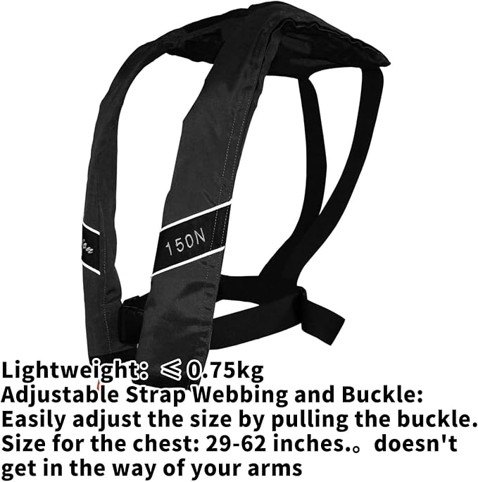 Automatic Inflatable Life Jacket|Life Vest for Adults|PFD Low Profile|Supports up to 330 lbs