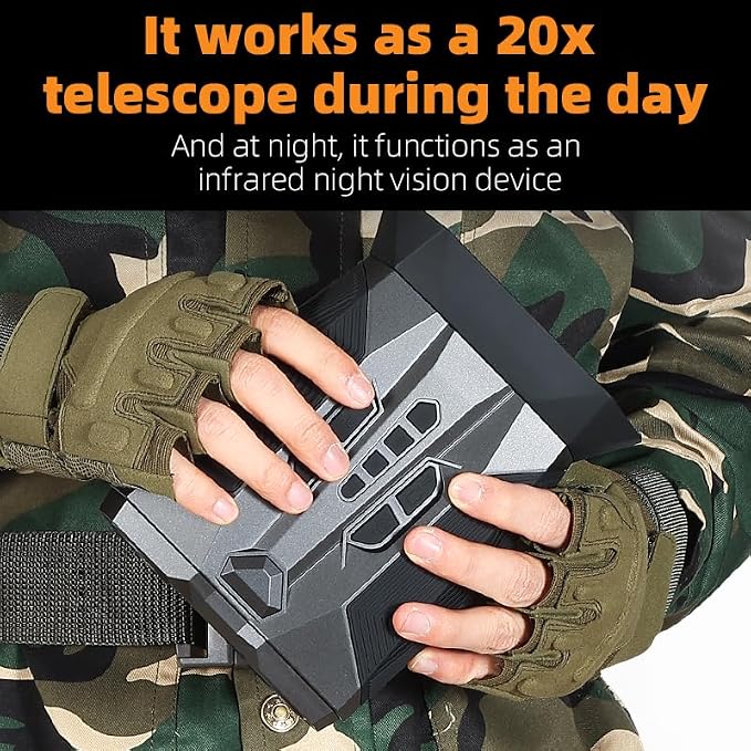 Night Vision Goggles, 4K Full-Color autofocus Night Vision Binoculars for Adults,Large-Capacity Rechargeable Battery with 32GB TF Card, 20X Digital Zoom，Suitable for Camping & Fishing