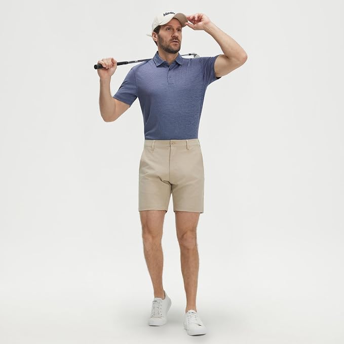 M MAELREG Men‘s Golf Shirts Short Sleeve Ultra-Light Soft Performance Quick Dry Athletic with UPF 30+ Polo Shirts for Men