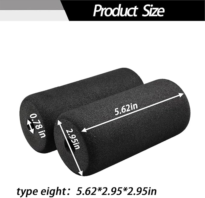 Foot Foam Pads Rollers(5.62 * 2.95 * 2.95in) for Exercise Machine, Inversion Table, Workout Bench, Sits Ups Replacement Parts, Home Gym Accesories