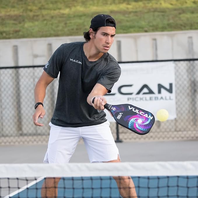 Vulcan | V550 Pickleball Paddle | Hybrid Performance | Polypropylene Core - Carbon Fiber Surface | USAP Approved | Multiple Colors