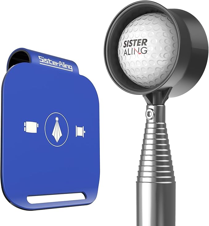 Golf Bag Metal Landing Pads and 9ft/12ft Water Telescopic Golf Ball Retriever
