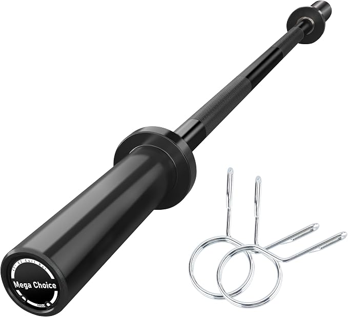 GaveeLife Olympic Barbell Bar for Weightlifting - 7FT Heavy Duty (1500LB/700LB), 4FT Short (500LB), 4FT EZ Curl Bar - Weight Bar Fit 2” Standard Weights - Home Gym Strength Training