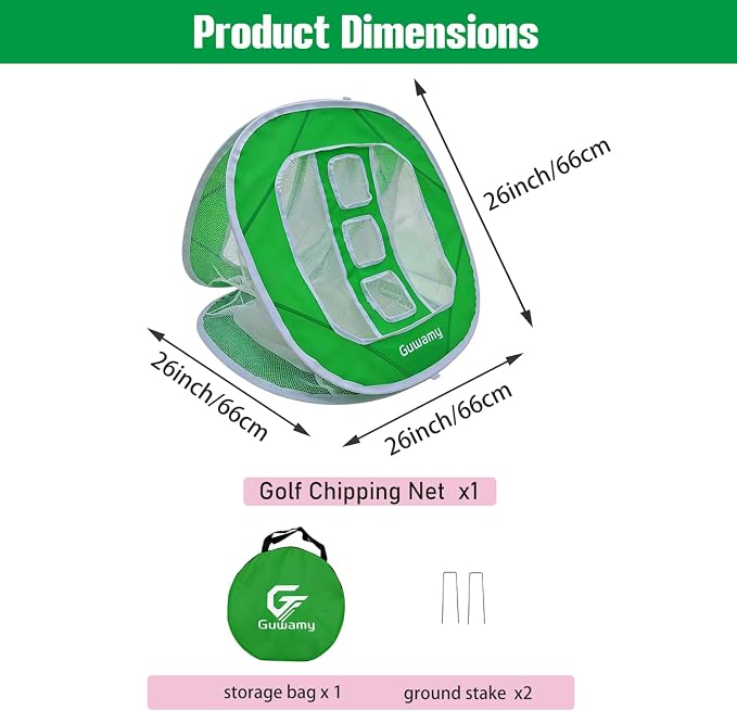 3-in-1 Pop Up Golf Chipping Net – Precision & Distance Trainer, Easy Indoor/Outdoor Setup – Ideal Gift