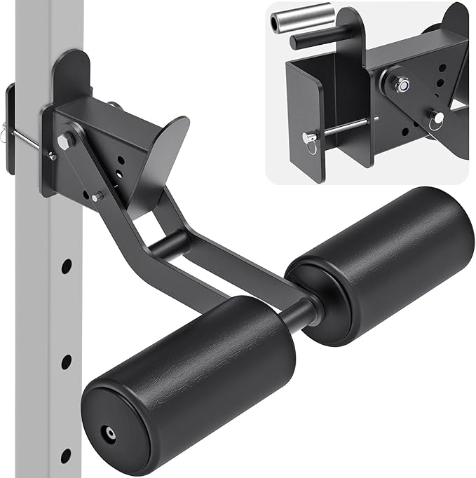 Nordic Hamstring Curl Attachment, Dip Bar, Belt Squat & Safety Spotter Arms for 2"x2" & 3"x3" Power Racks, Home Gym Strength Training Accessories