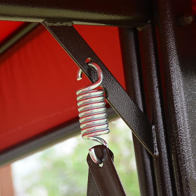 Spring Hook for Patio Swing 990lbs Capacity Hammock Swing Accessories 4.52 Inch Galvanized Extended Hooks 2pcs (Extended Cross Swing Spring)