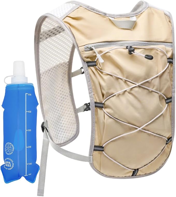 Hydration Backpack Lightweight Running Vest for Women Men with 500ml Soft Flask Hiking Daypack