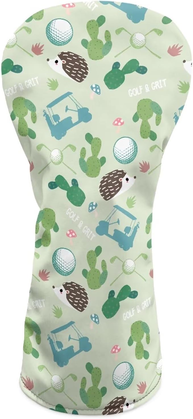 Rnyleeg Golf Club Head Covers for Women Driver Head Cover Leather Fairway Wood Headcover Hybrid Headcovers for Golf Clubs