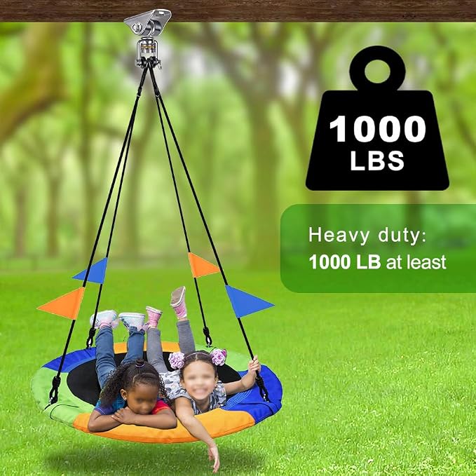 SELEWARE Anti-Squeaking Swing Hanger Stainless Steel Swing Hook Bearing Inside Free Swivel Ceiling Mount Bracket for Hammock Chair Toddler Swing Yoga Swing Punching Bag