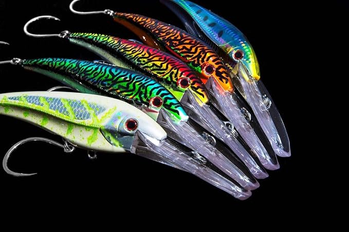 Nomad Design DTX Minnow with Patented Autotune System - Distressed Baitfish Swimming Action, BKK Diablo