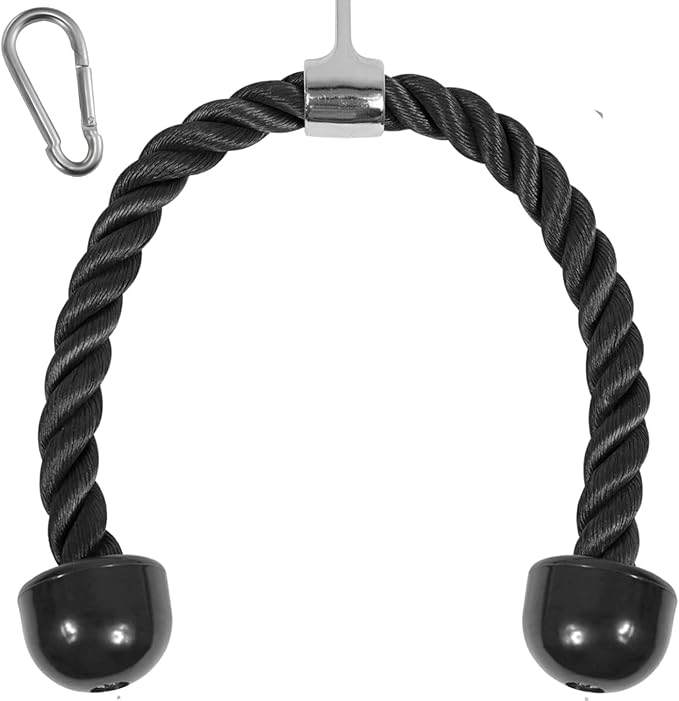 Yes4All Cable Machine Attachment, Row Handles, Tricep Rope, Straight Bar, V Bar, LAT Pulldown Accessories Load 880 LB for Home Gym