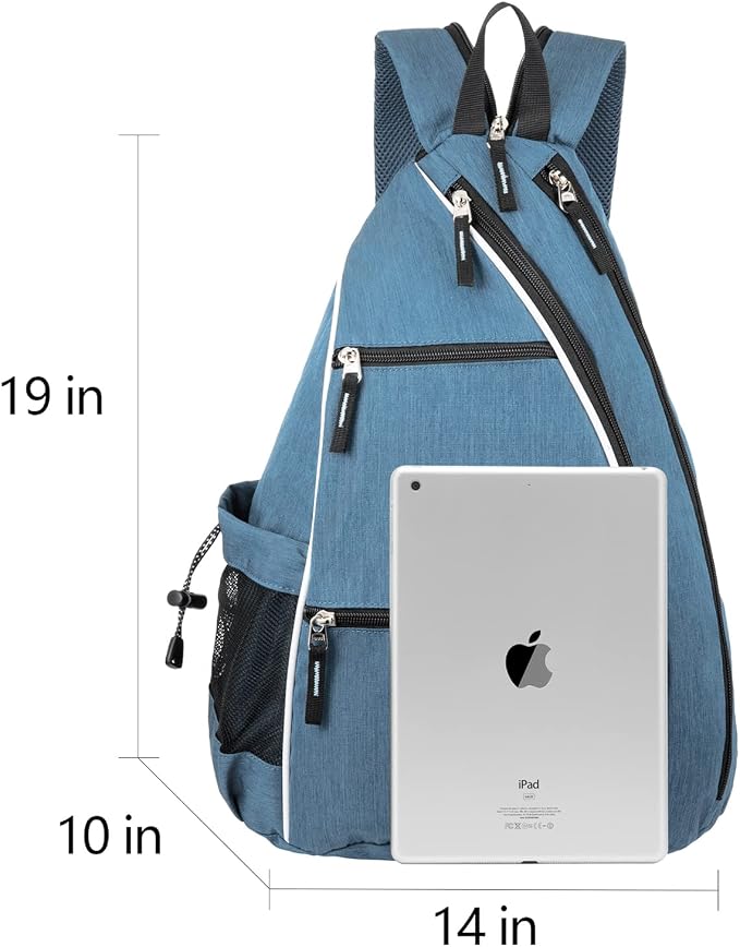 Sucipi Pickleball Bag - Men's & Women's Pickleball Backpack, Adjustable Sling Bag w/Fence Hook/Large Capacity/Safety Pocket